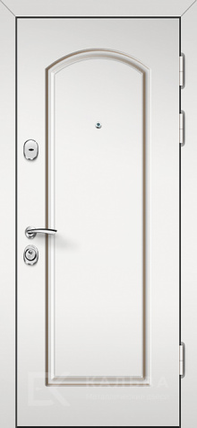 Фото «Стальная дверь белая и дуб светлый МДФ классика №180»